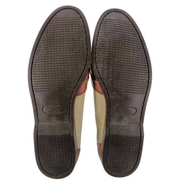 Belvedere Florence Italy Brown Beige Leather Tassel Loafers Men 10.5 Dress Shoes - Picture 3 of 11